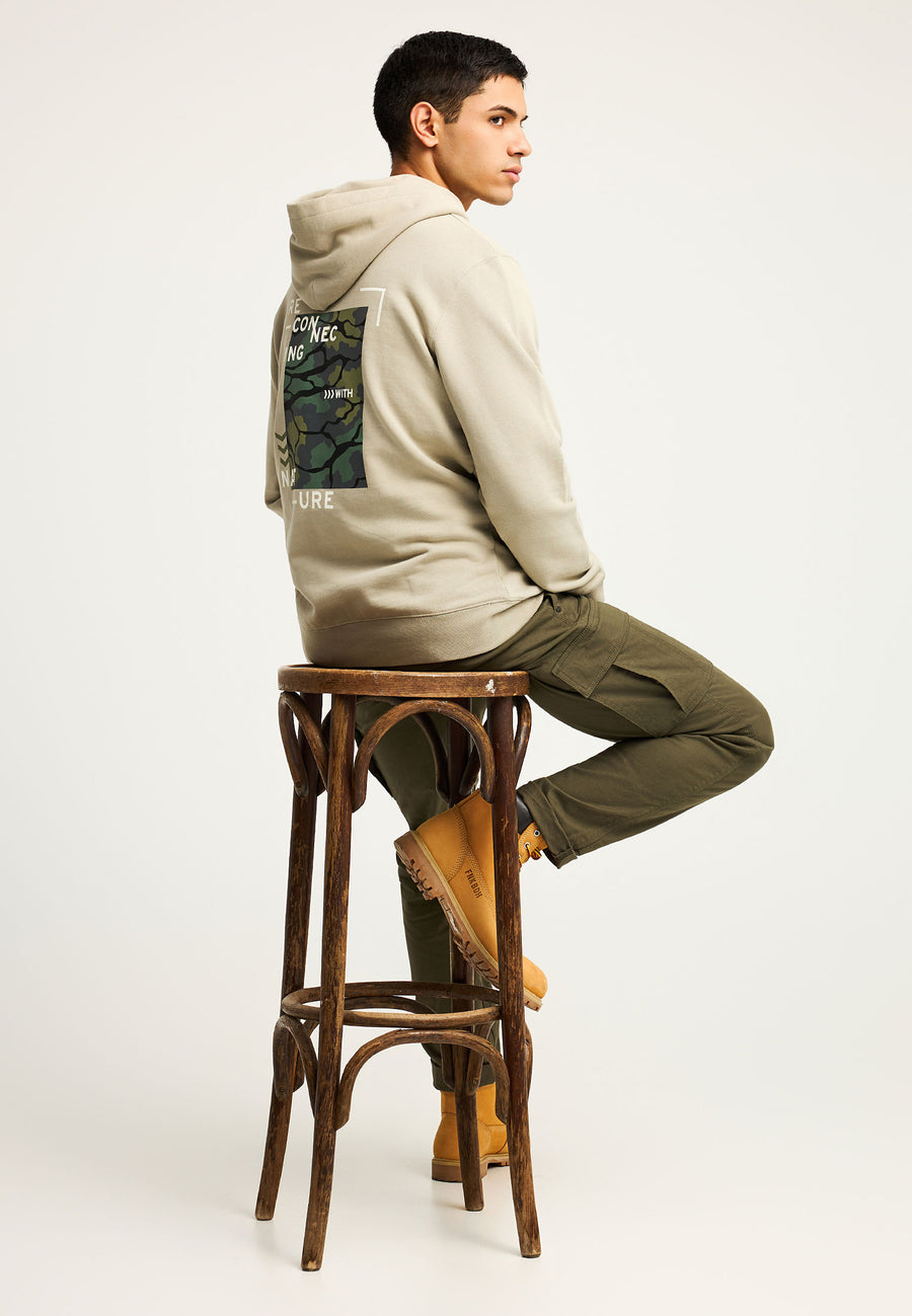 Hanorac cu croială lejeră și imprimeu grafic pe spate