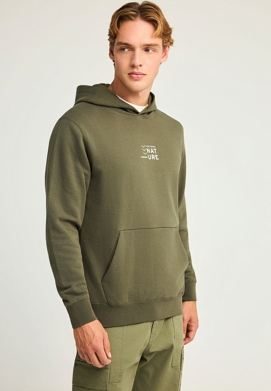 Hanorac cu croială lejeră și imprimeu grafic pe spate