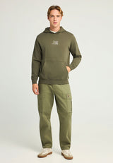 Hanorac cu croială lejeră și imprimeu grafic pe spate