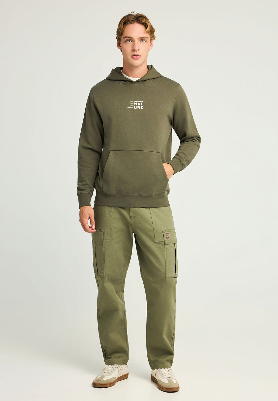 Hanorac cu croială lejeră și imprimeu grafic pe spate