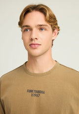Tricou supradimensionat cu imprimeu pe piept