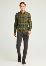 Men's cotton checkered shirt