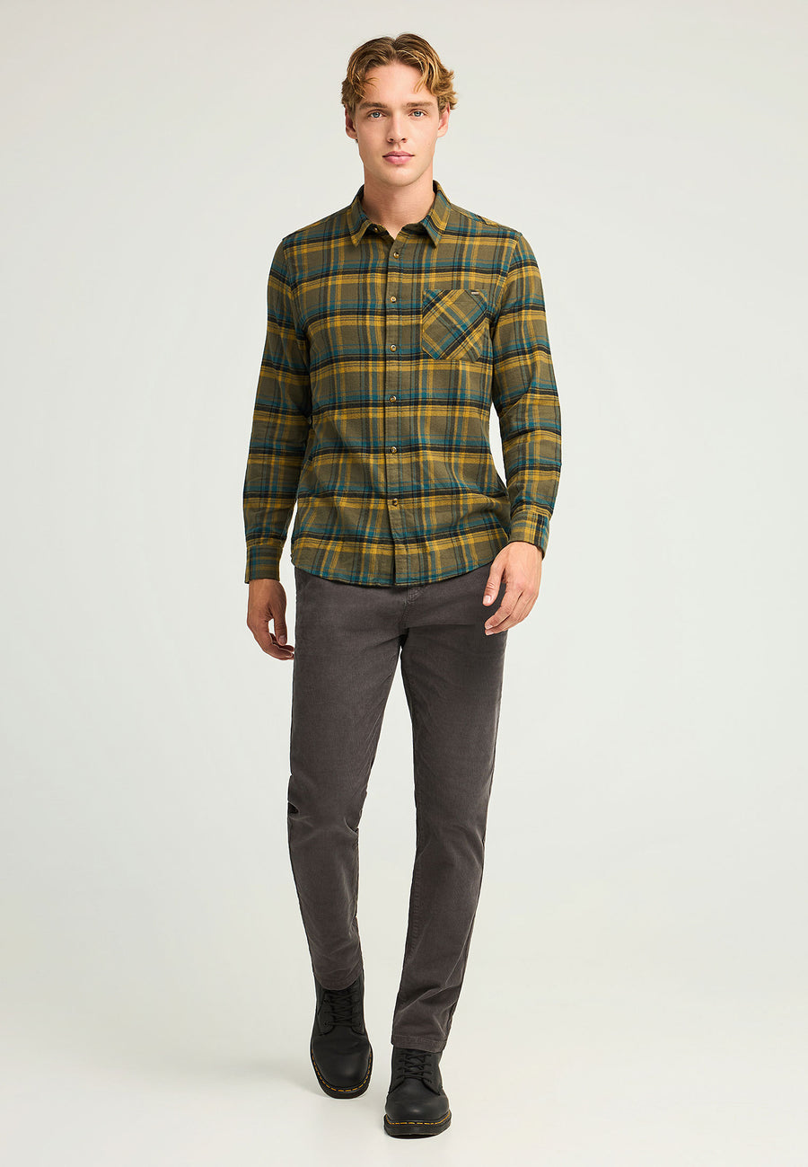 Men's cotton checkered shirt