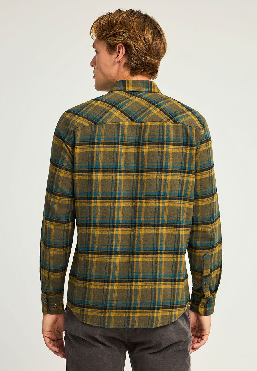 Men's cotton checkered shirt