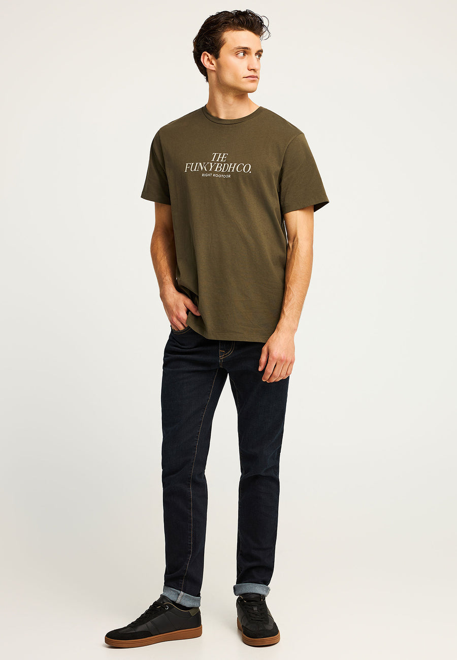 Tricou cu imprimeu pe piept cu logo text