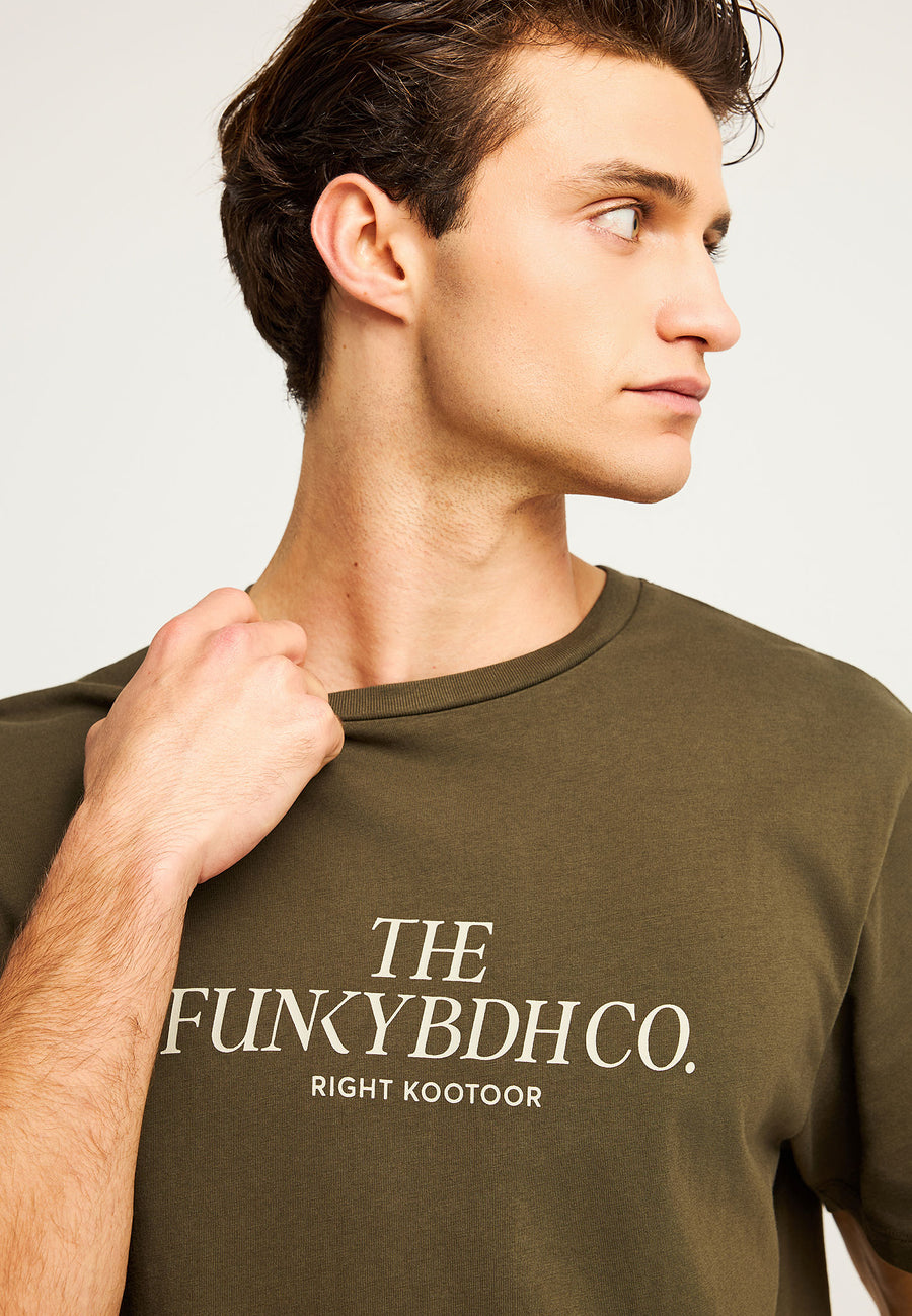 Tricou cu imprimeu pe piept cu logo text