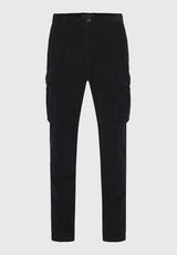 Pantaloni cargo din catifea reiată, croială lejeră, pentru bărbați