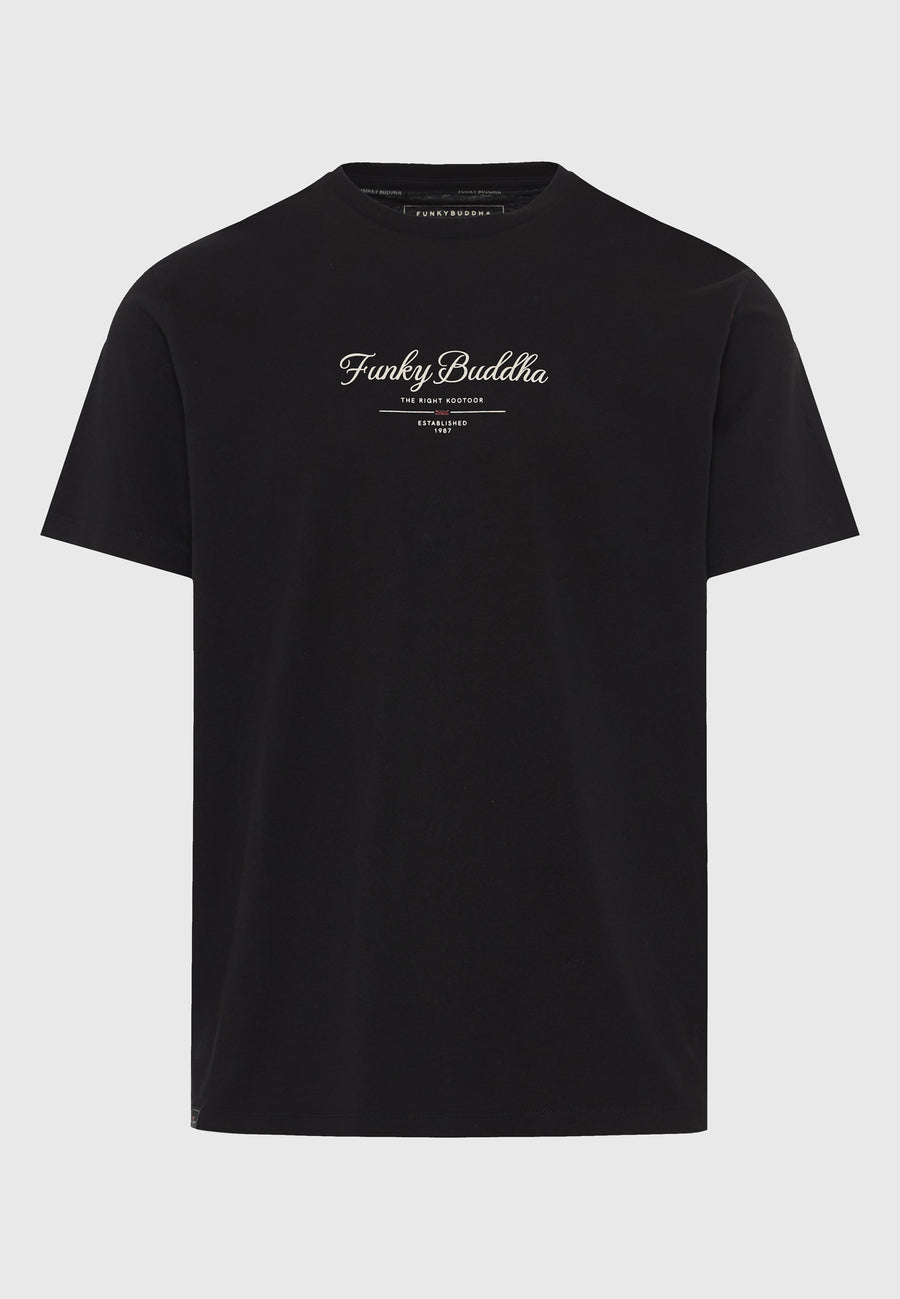 T-Shirt with Text Logo Chest Print