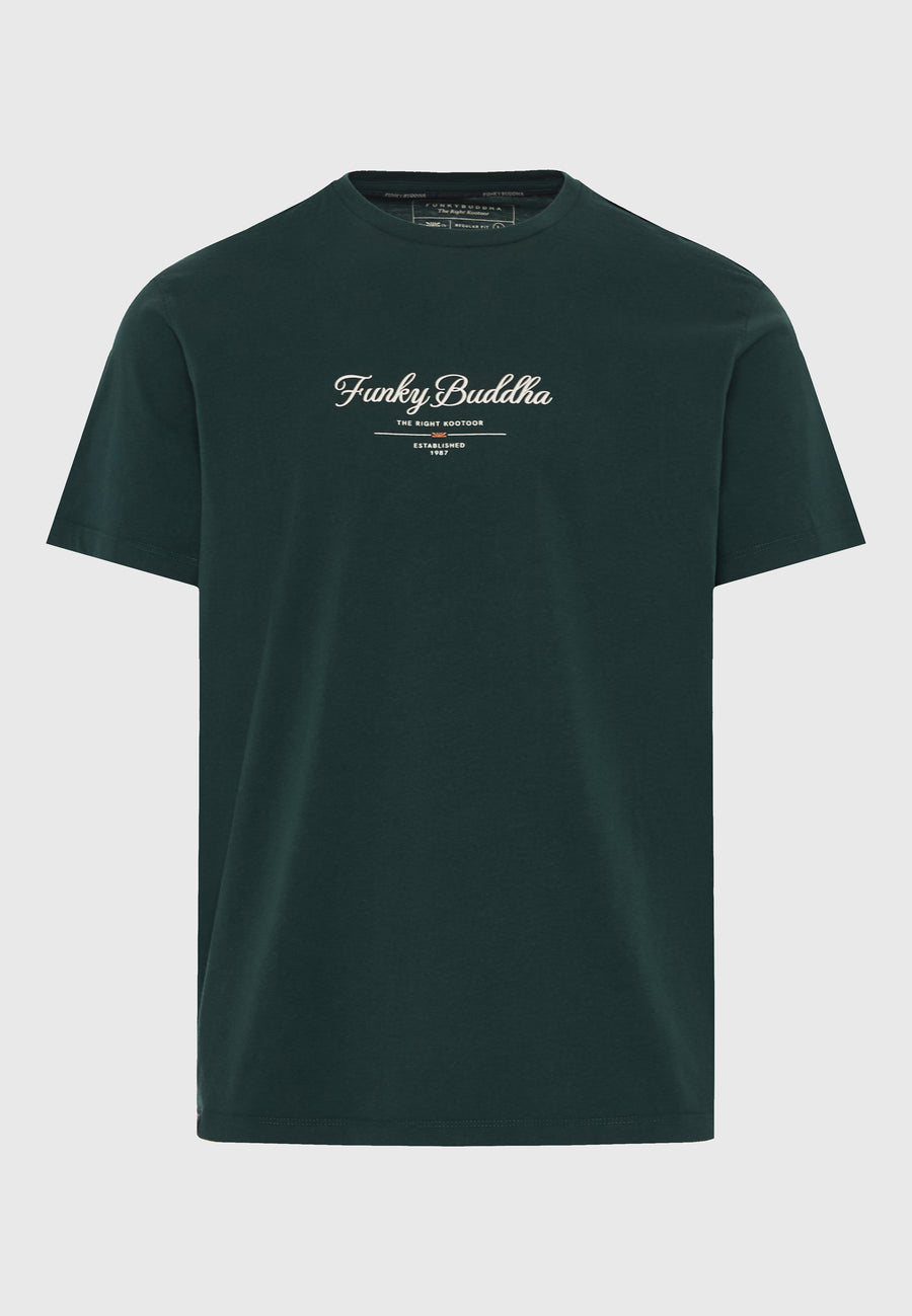T-Shirt with Text Logo Chest Print