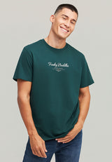 T-Shirt with Text Logo Chest Print