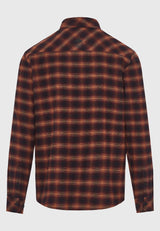 Cămașă bărbătească în carouri din bumbac, cu buzunare la piept