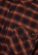 Cămașă bărbătească în carouri din bumbac, cu buzunare la piept