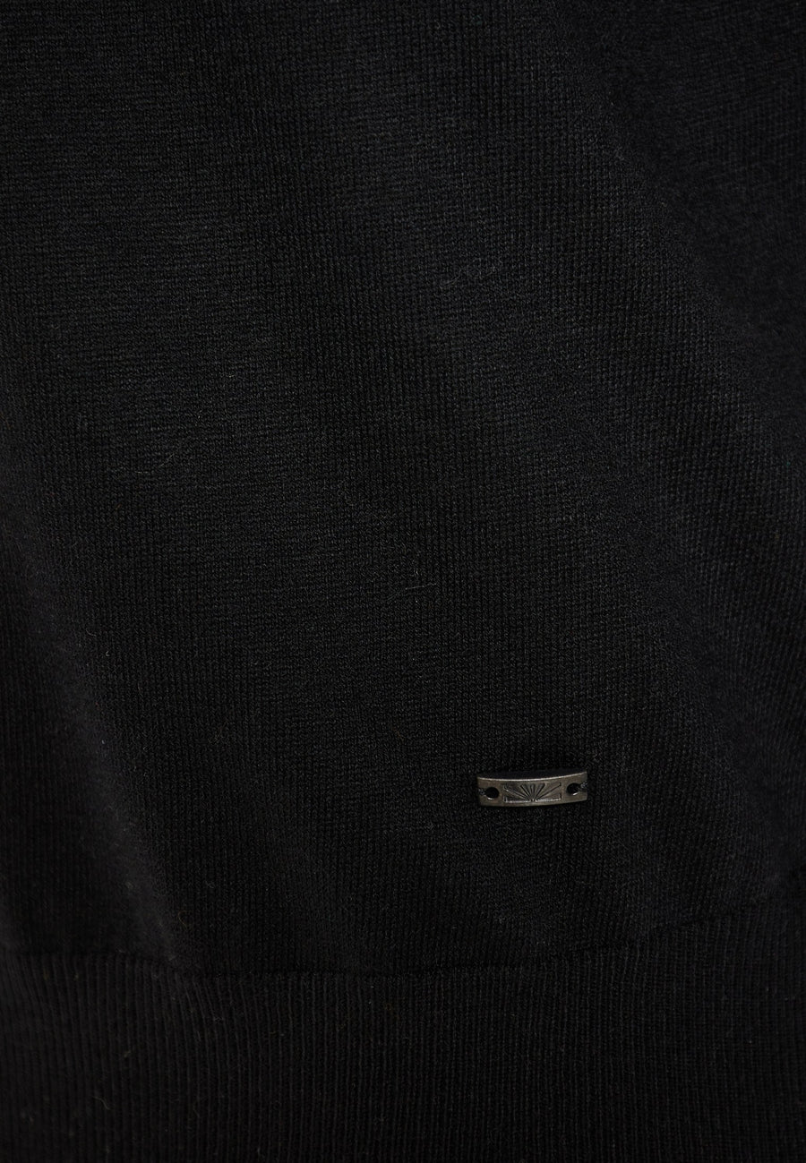 Tricou polo cu mânecă lungă din material tricotat