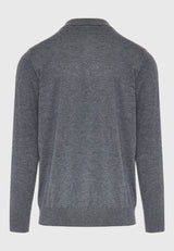 Tricou polo cu mânecă lungă din material tricotat