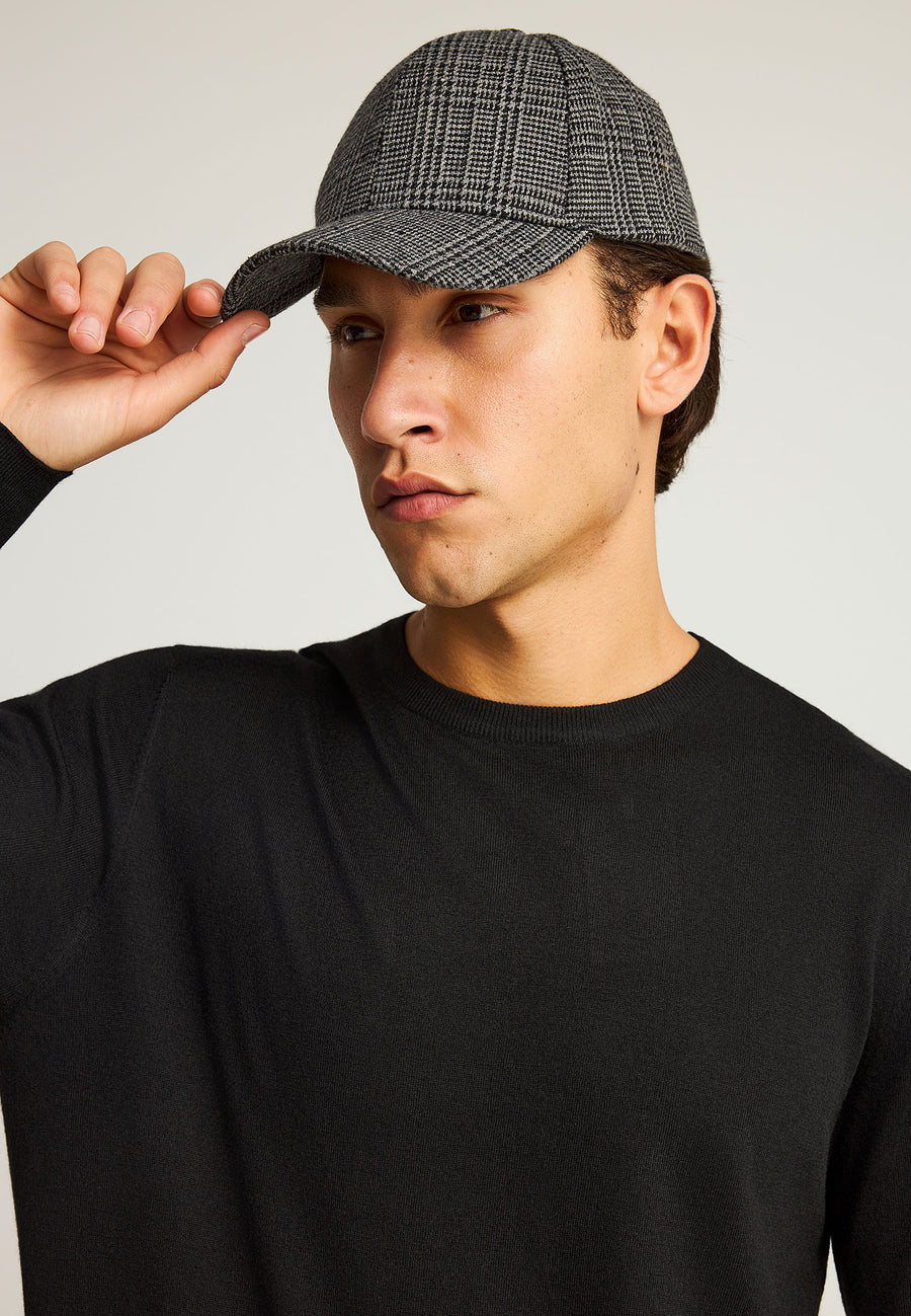 Pulover bărbătesc cu croială regulată, tricotat melanj