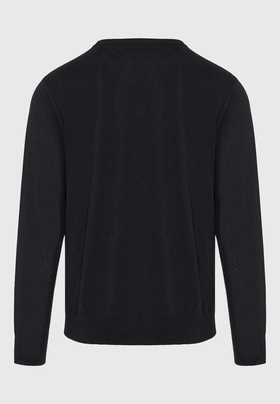 Pulover bărbătesc cu croială regulată, tricotat melanj