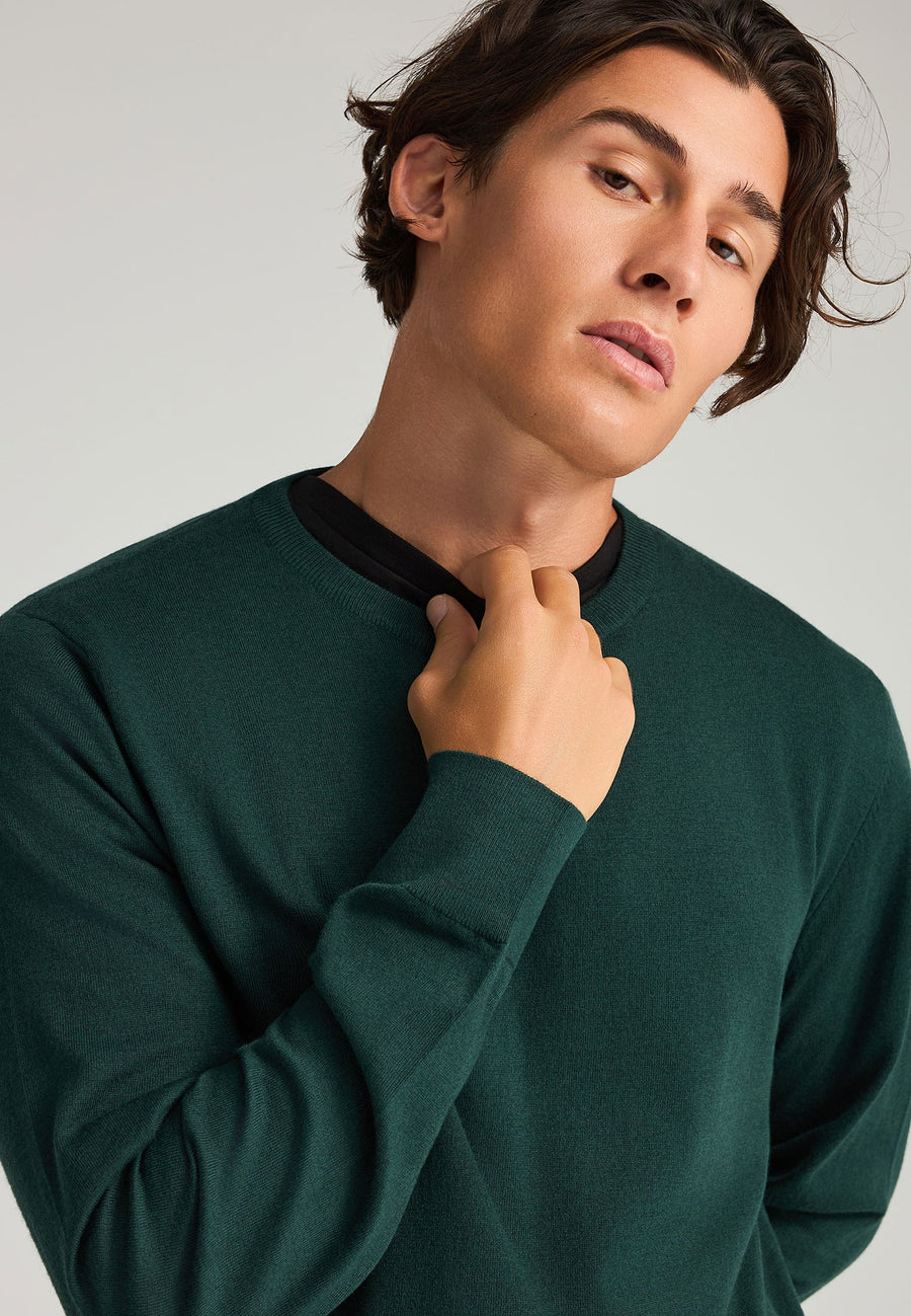 Pulover bărbătesc cu croială regulată, tricotat melanj