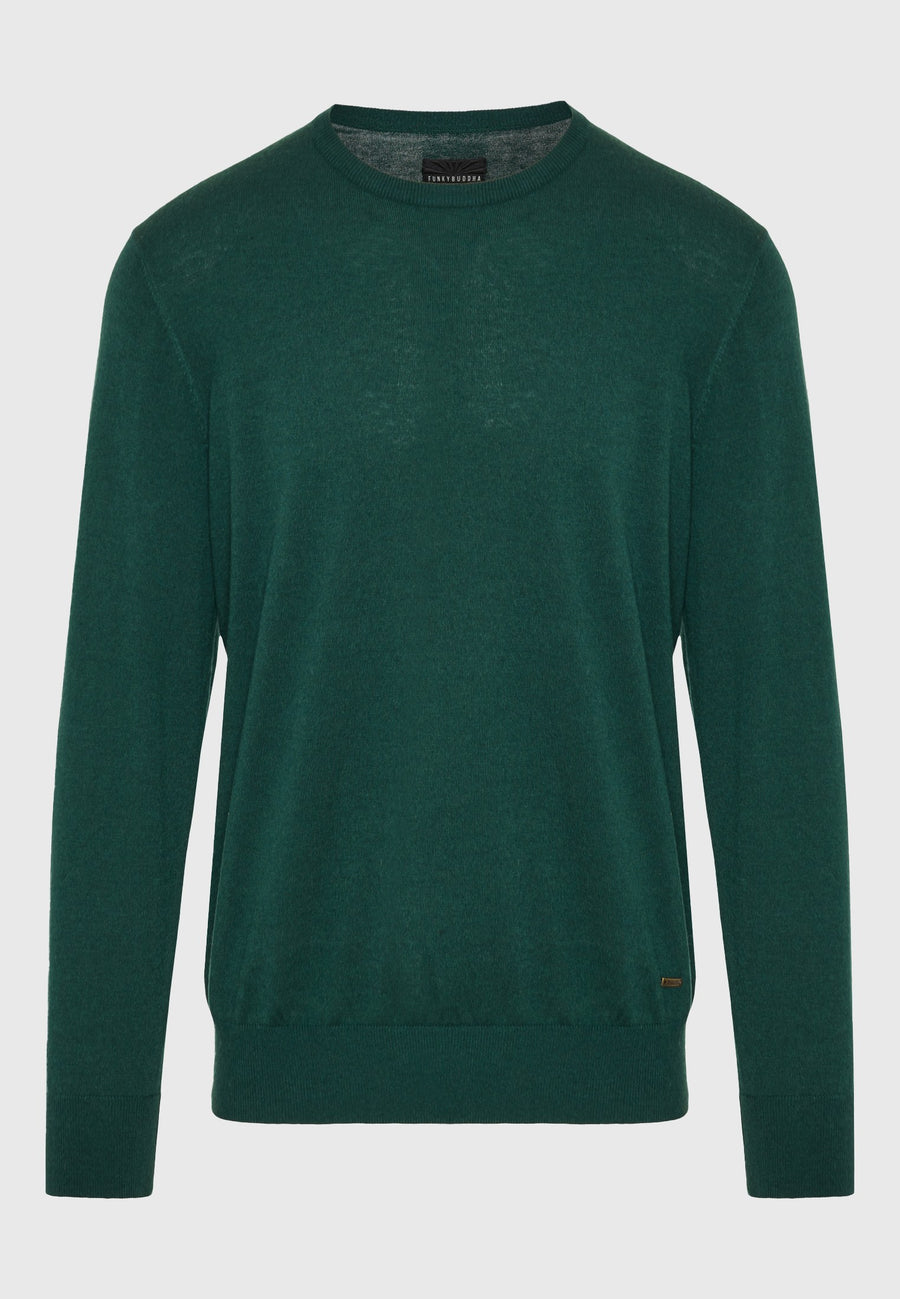 Pulover bărbătesc cu croială regulată, tricotat melanj