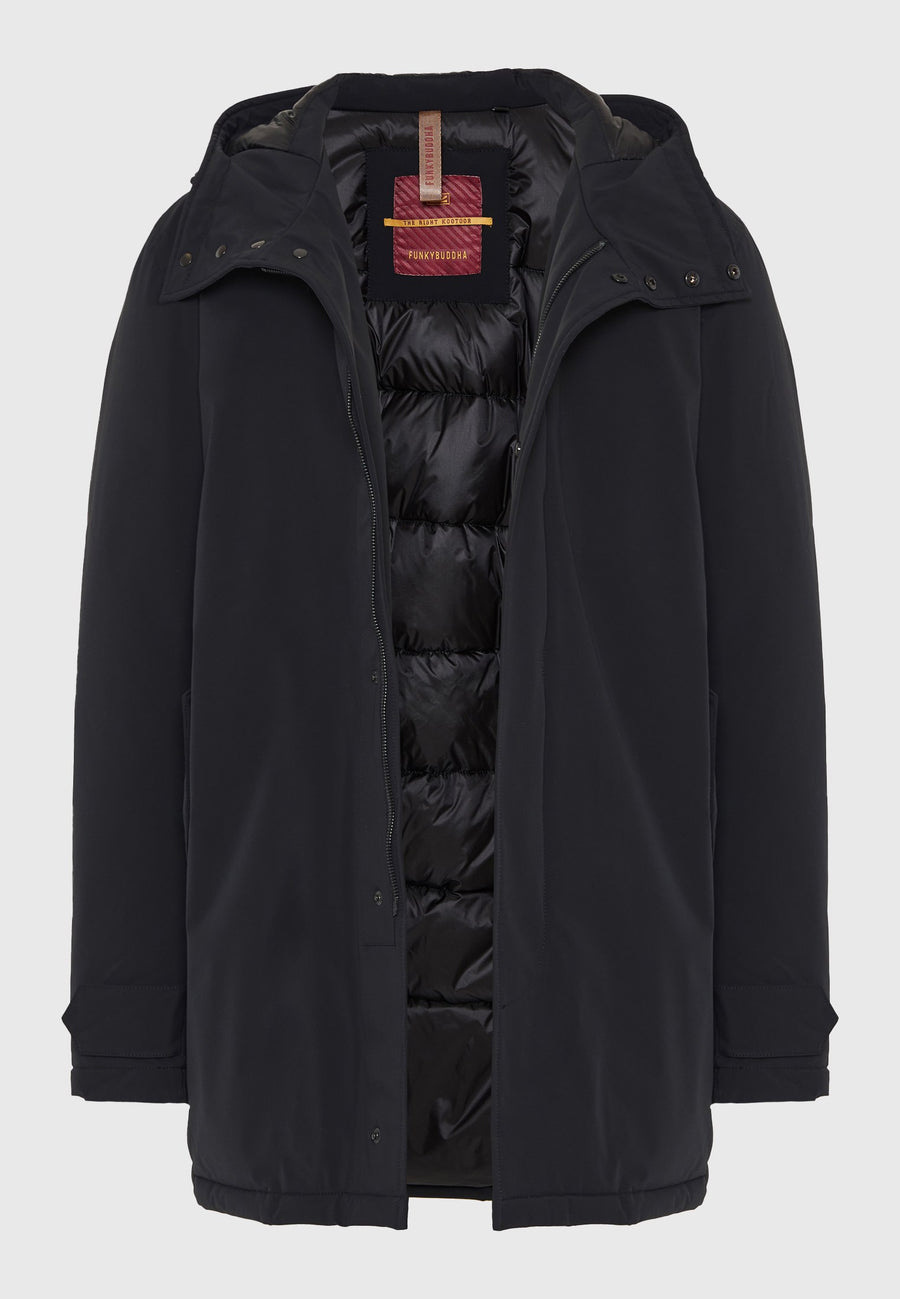 Parka confortabilă cu căptușeală și glugă