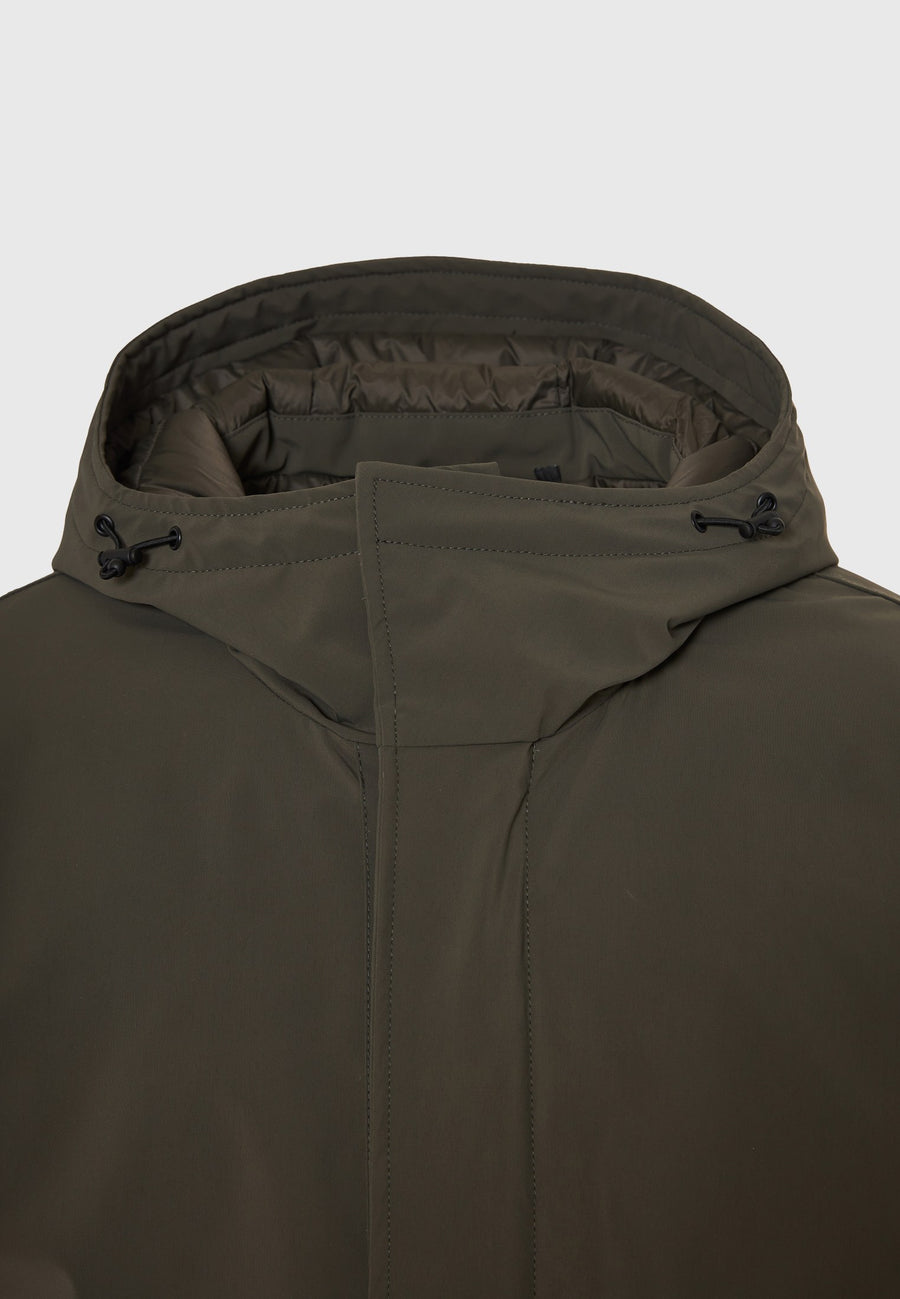 Parka confortabilă cu căptușeală și glugă