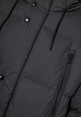 Jachetă pufoasă cu glugă pentru bărbați