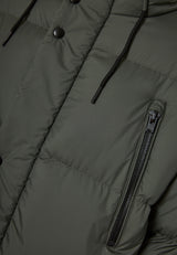 Jachetă pufoasă cu glugă pentru bărbați