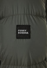 Jachetă pufoasă cu glugă pentru bărbați