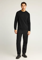 Pulover bărbătesc cu guler rotund