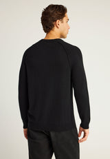 Pulover bărbătesc cu guler rotund