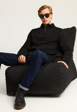 Pulover bărbătesc cu fermoar pe jumătate