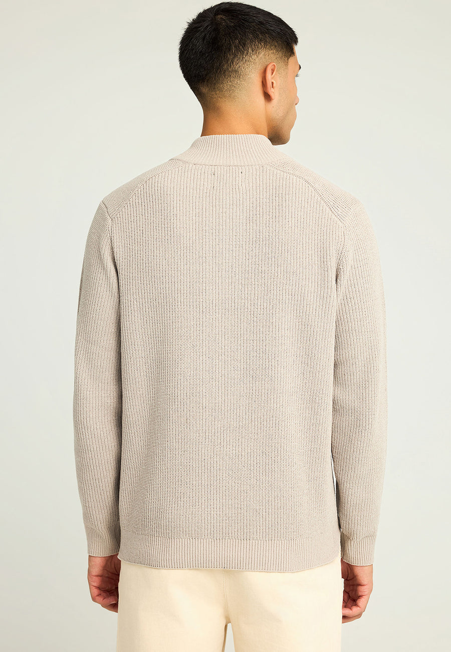 Pulover bărbătesc cu fermoar pe jumătate