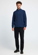 Pulover bărbătesc cu fermoar pe jumătate