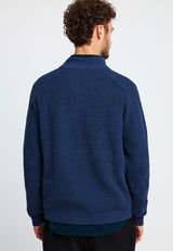 Pulover bărbătesc cu fermoar pe jumătate