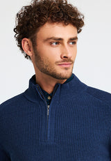 Pulover bărbătesc cu fermoar pe jumătate