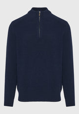 Pulover bărbătesc cu fermoar pe jumătate