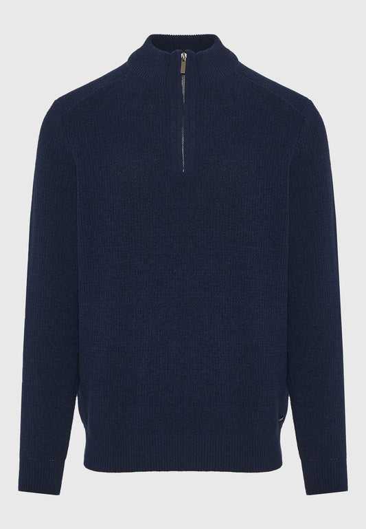 Pulover bărbătesc cu fermoar pe jumătate
