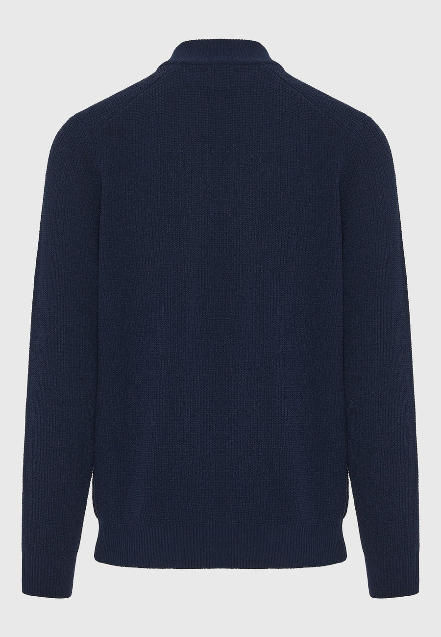 Pulover bărbătesc cu fermoar pe jumătate