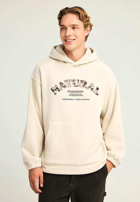 Hanorac bărbătesc sustenabil cu imprimeu pe piept