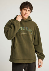 Hanorac bărbătesc sustenabil cu imprimeu pe piept