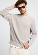 Pulover tricotat cu guler rotund pentru bărbați