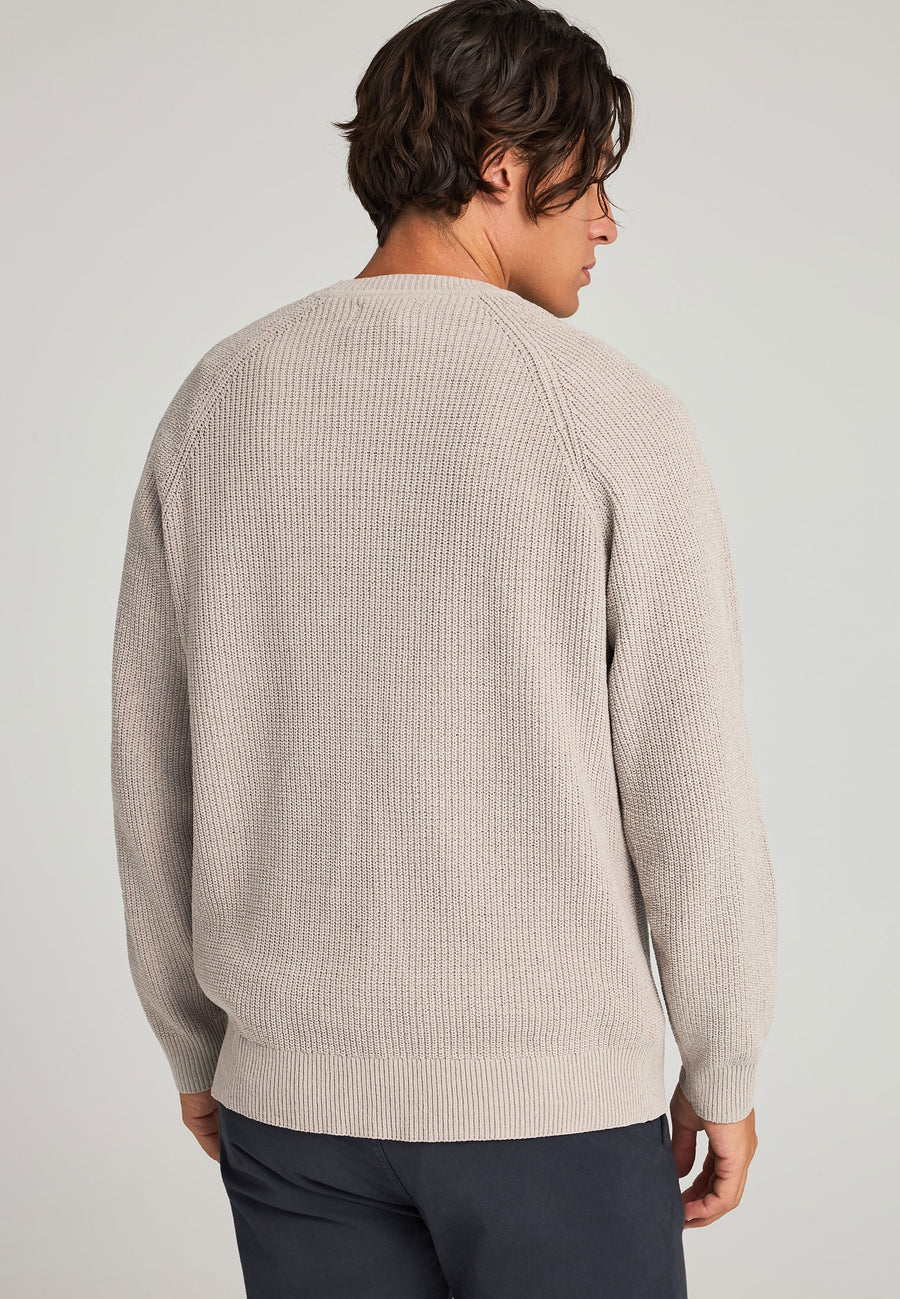 Pulover tricotat cu guler rotund pentru bărbați