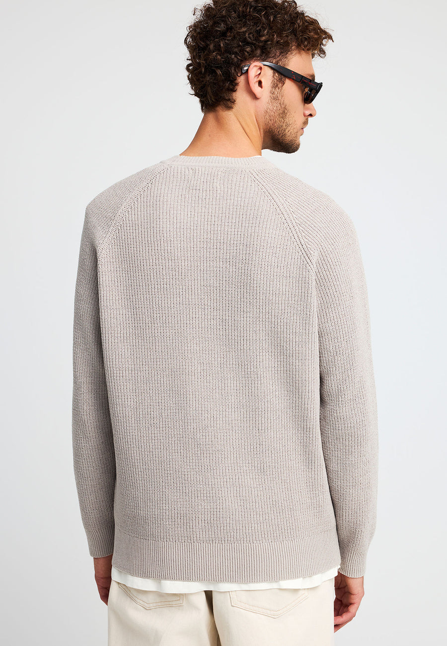 Pulover tricotat cu guler rotund pentru bărbați