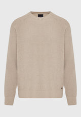 Pulover tricotat cu guler rotund pentru bărbați