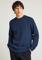 Pulover tricotat cu guler rotund pentru bărbați