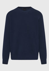 Pulover tricotat cu guler rotund pentru bărbați