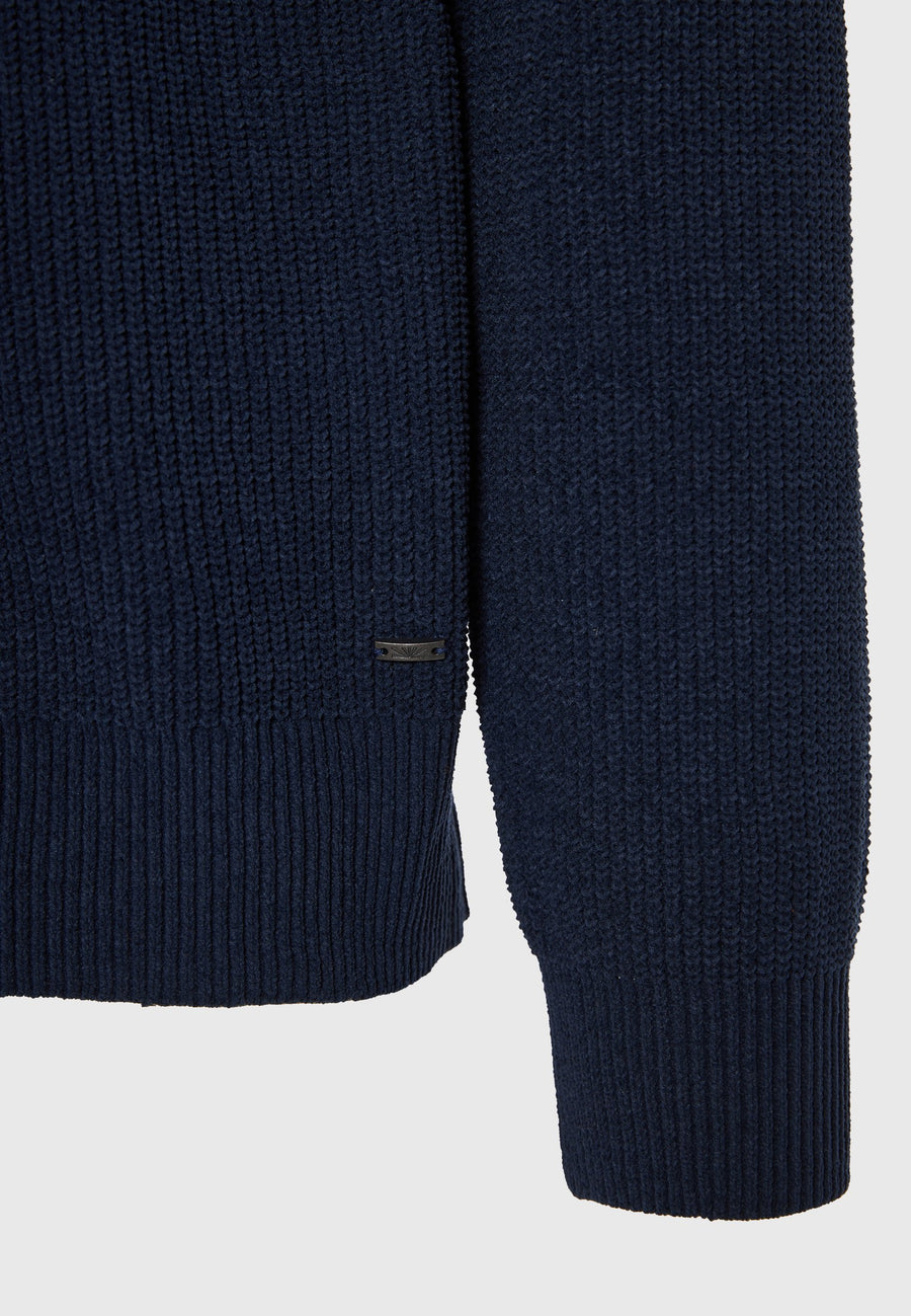 Pulover tricotat cu guler rotund pentru bărbați