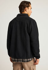 Hanorac cu fermoar din fleece sustenabil și buzunar la piept