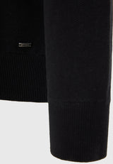 Hanorac bărbătesc cu guler rotund și finisaj striat