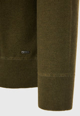 Hanorac bărbătesc cu guler rotund și finisaj striat