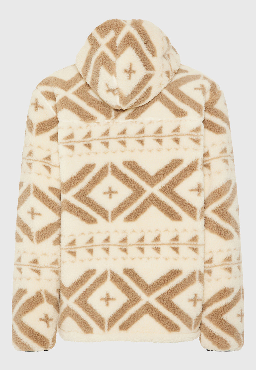 Hanorac supradimensionat din fleece cu fermoar și buzunare